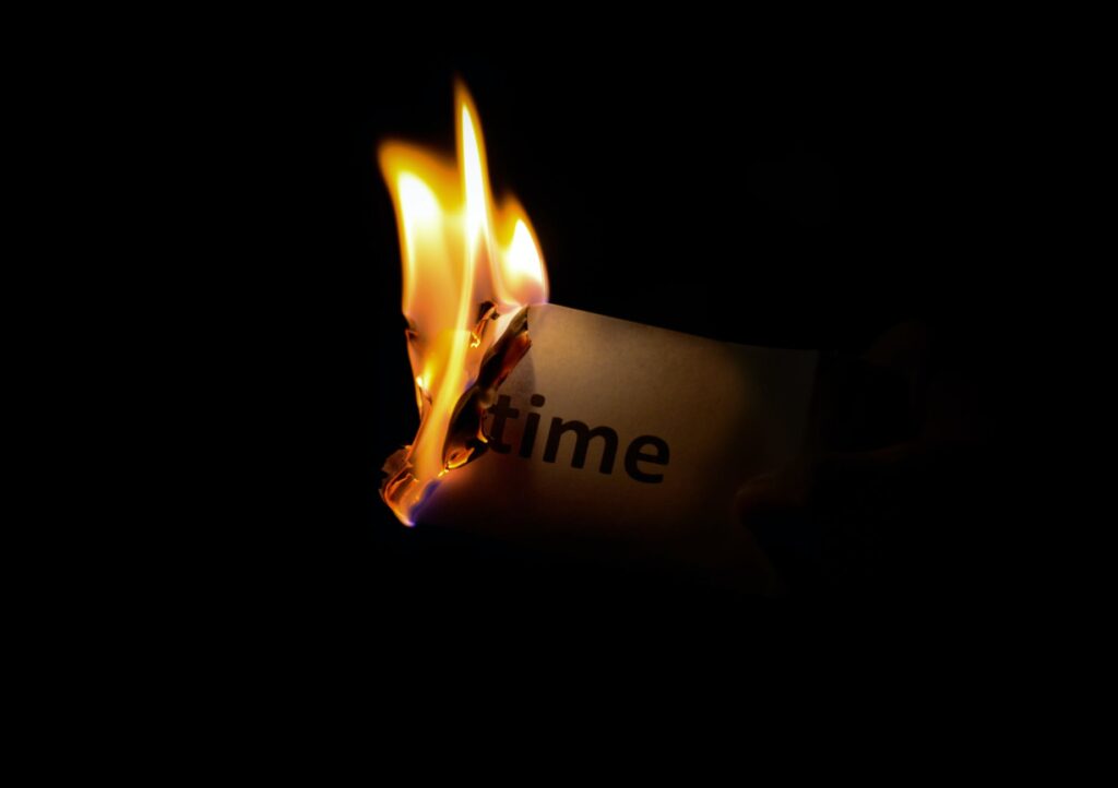 burning time because of procrastination